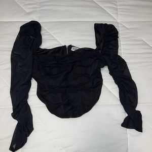 Corset mesh long sleeve